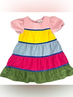 Mini Boden Girls Corduroy Tiered Twirly Dress